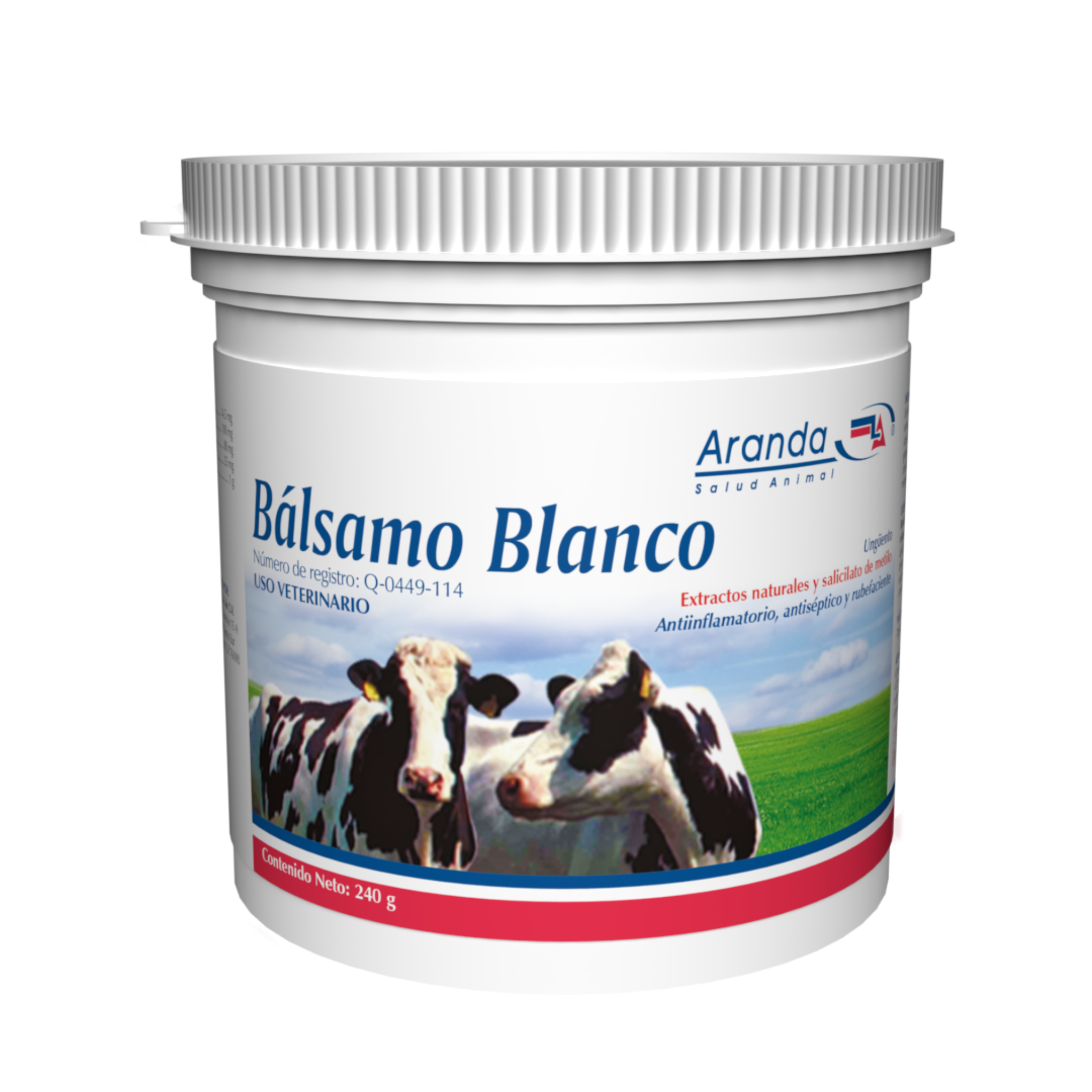 Bálsamo Blanco Bálsamo Blanco 240g para animales – Ungüento antiinflamatorio y cicatrizante para bovinos, equinos y mascotas