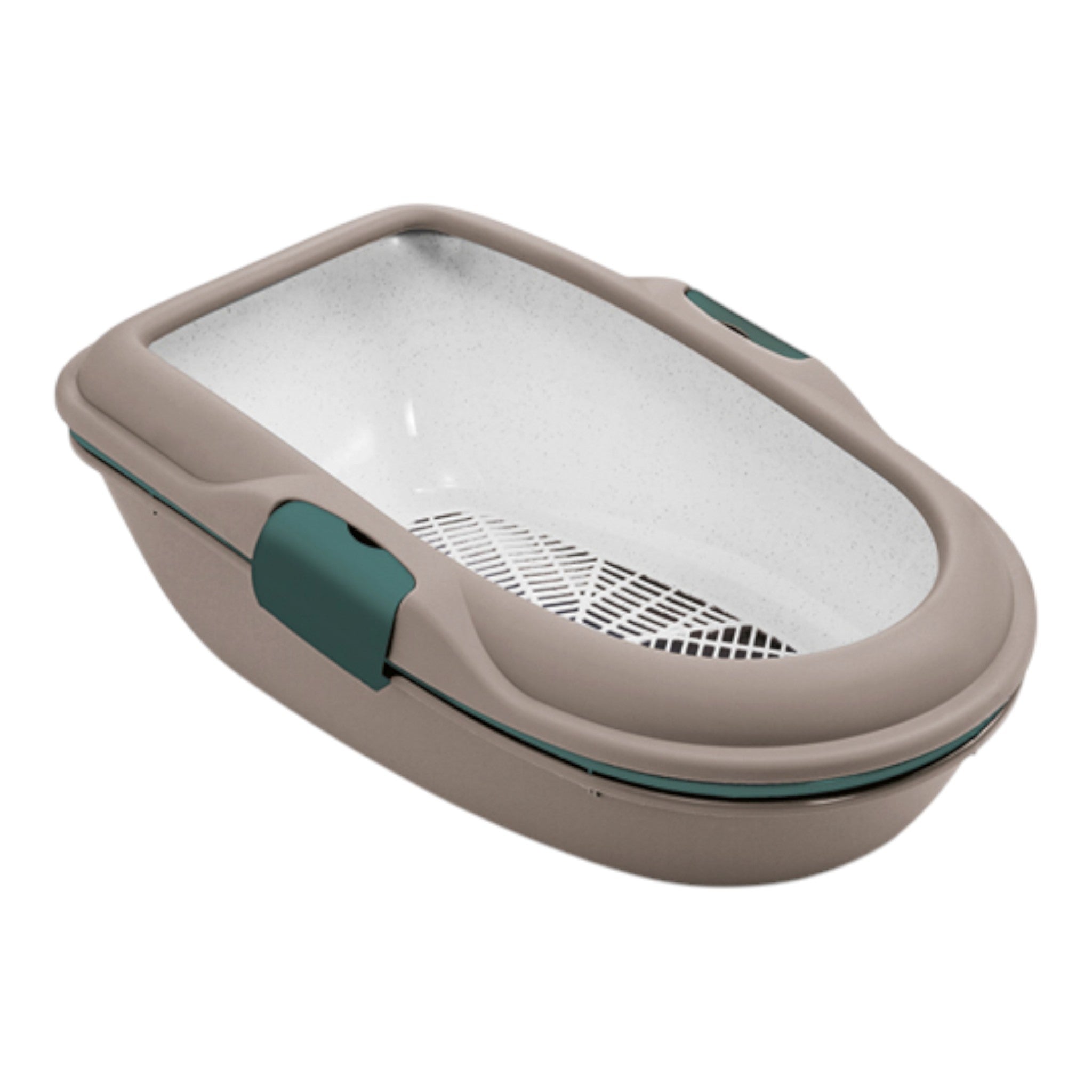 Baño de lujo furba Chic Baño sanitario autolimpiante Furba Chic para gatos, color café, con tamiz y marco