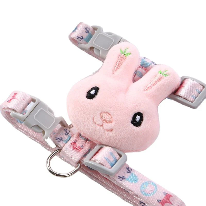 Arnés con  correa con carita de peluche Arnés con  correa con carita de peluche