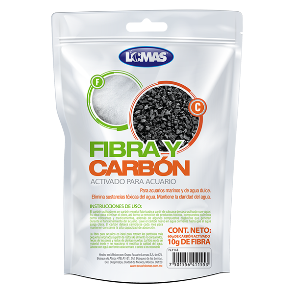 Fibra y carbón activado par acuario Fibra y carbón activado par acuario