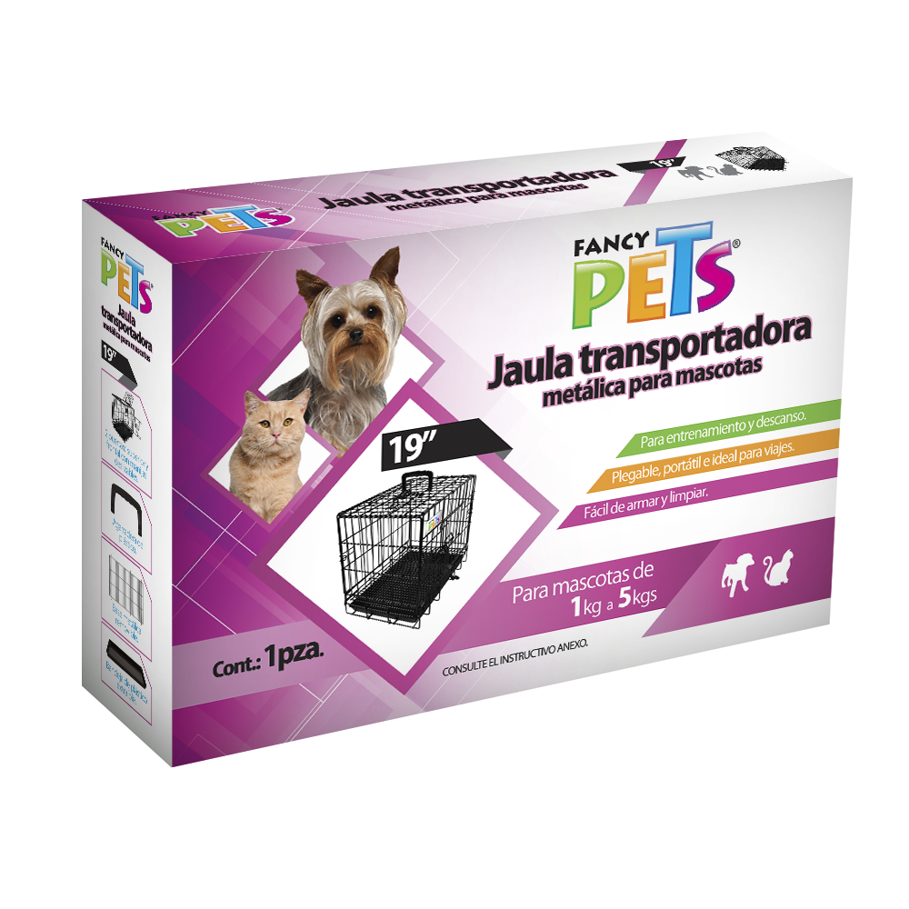 Jaula metálica plegable 19 Jaula metálica plegable 19"