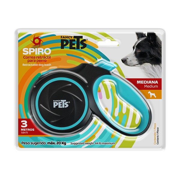 Correa retráctil Spiro de 3 o 5 m Correa retráctil Spiro de 3 o 5 m