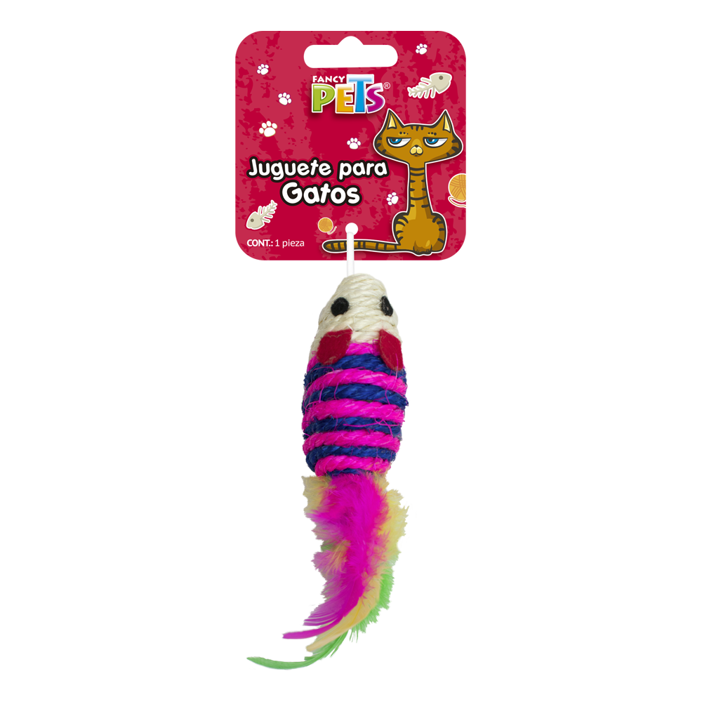 Juguete ratón con plumas Juguete ratón con plumas