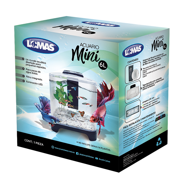 Acuario Mini 6 Litros Acuario Mini 6 Litros