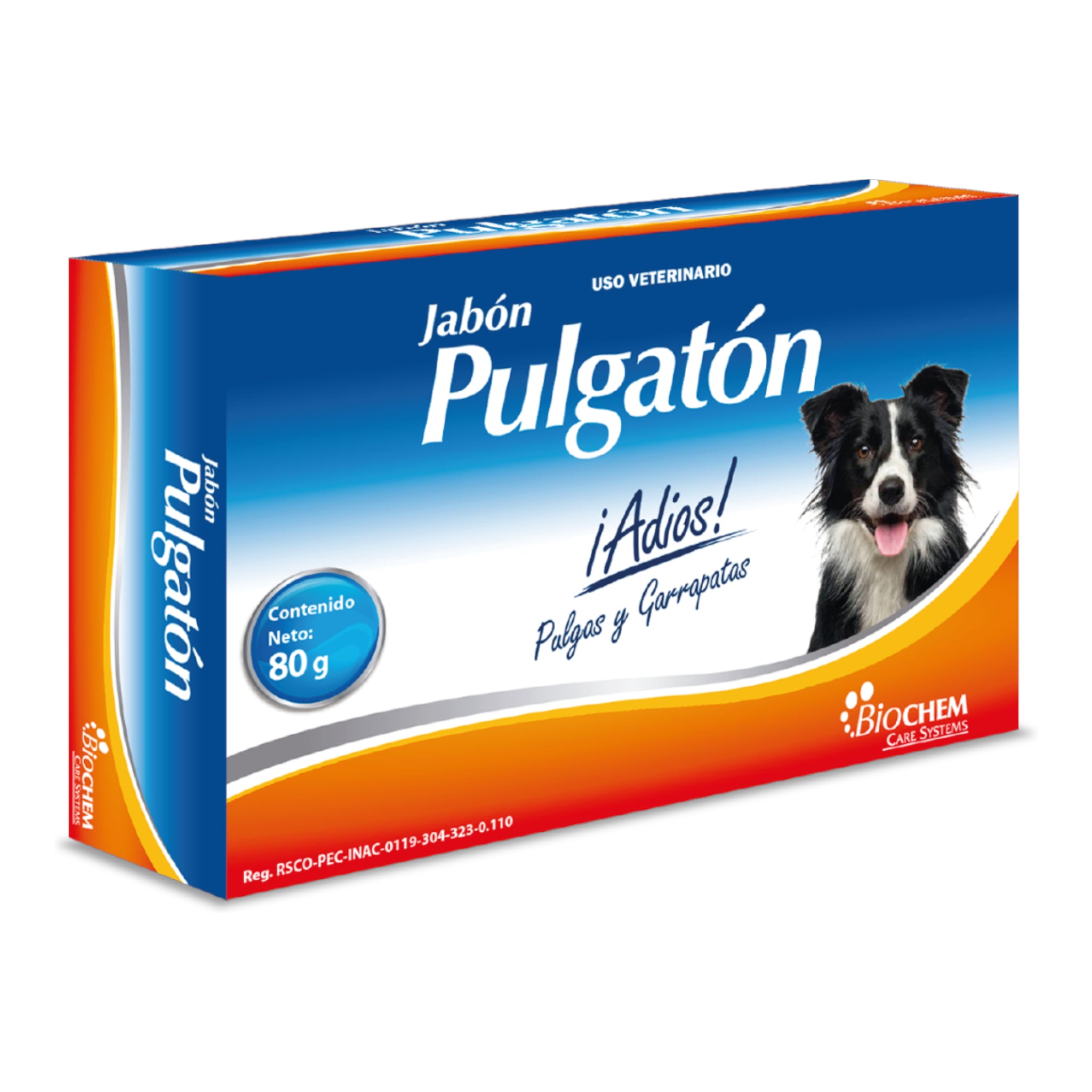Pulgatón Jabón antipulgas Jabón antipulgas Pulgatón de Biochem 80 g para perros y gatos, con deltametrina, elimina pulgas, garrapatas y piojos, limpia y protege el pelaje