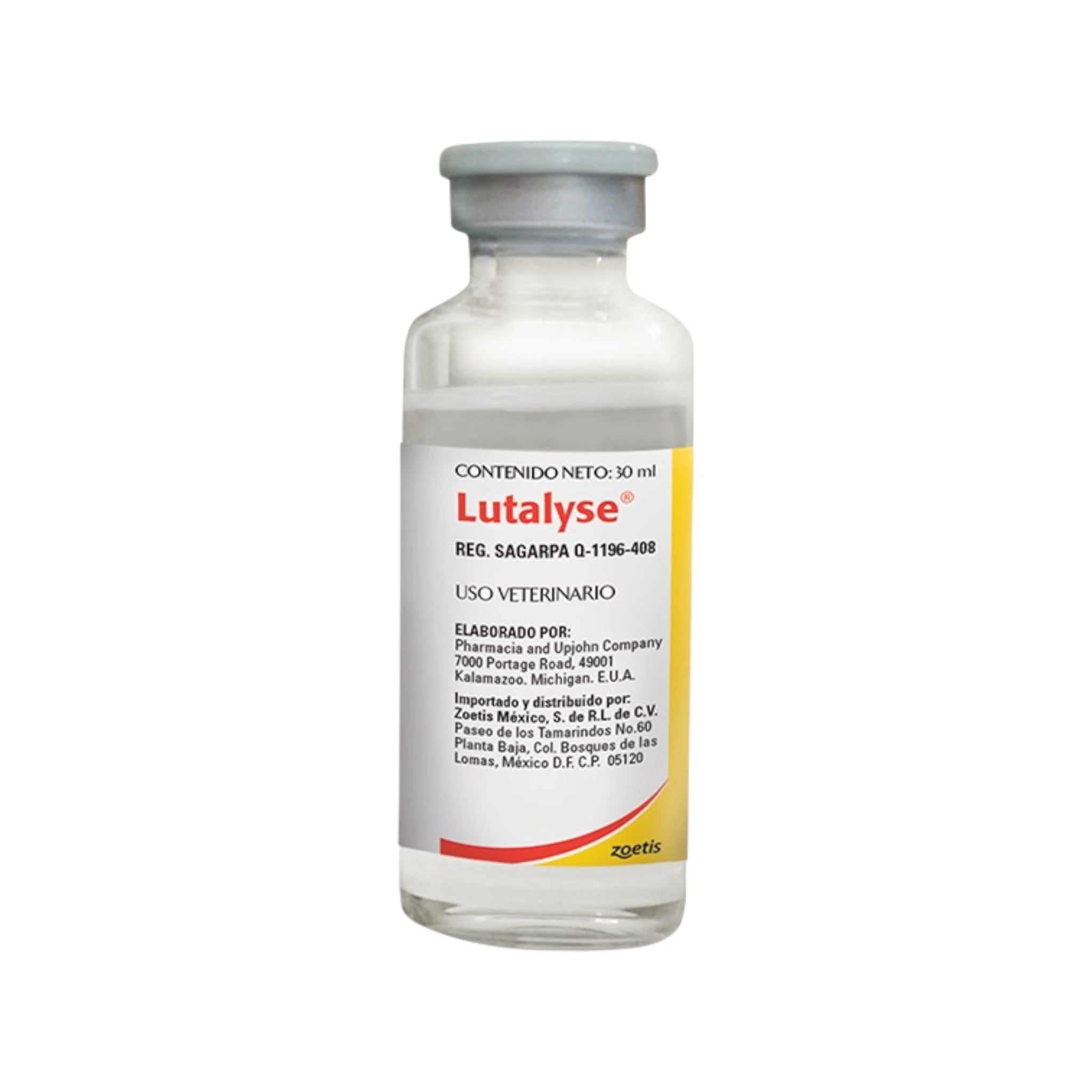 Lutalyse Frasco de Lutalyse de 30 ml, medicamento inyectable para manejo reproductivo en vacas, caballos y cerdos
