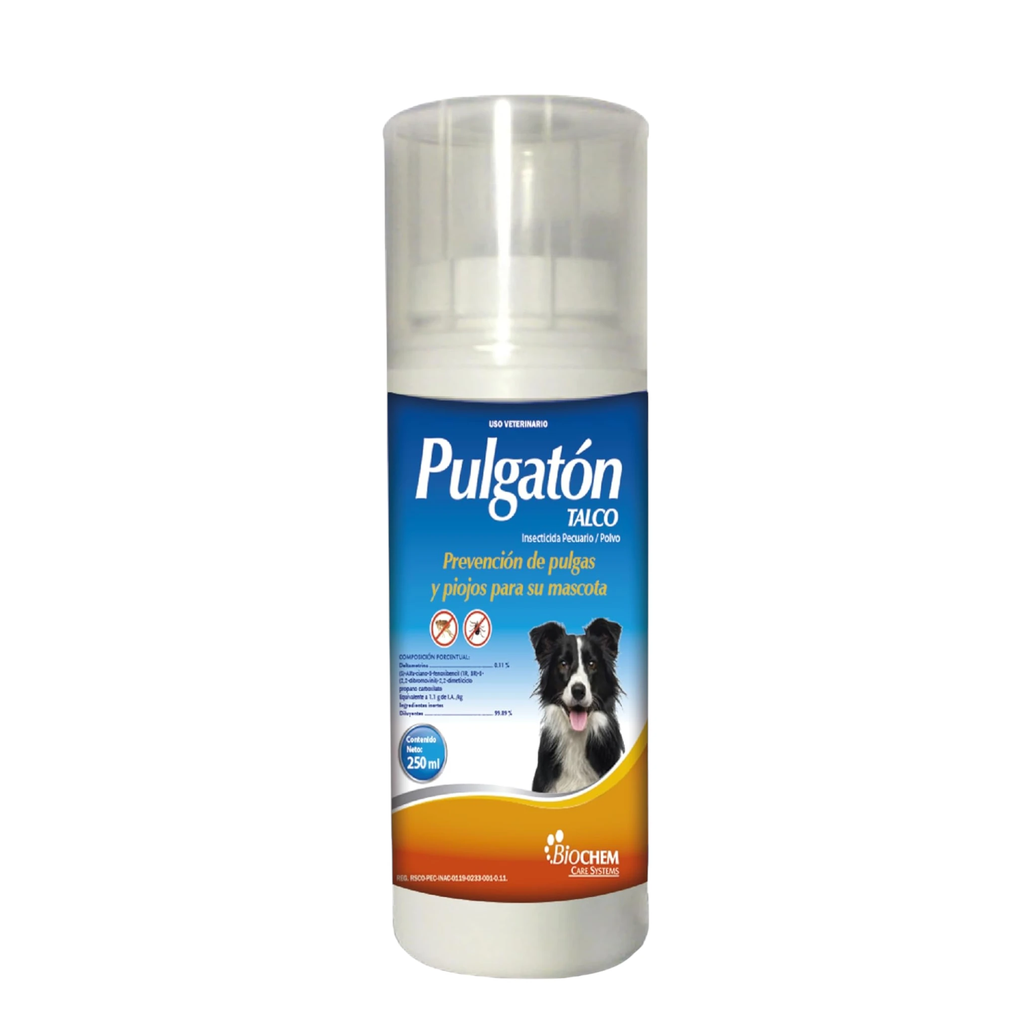Pulgatón Talco antipulgas Talco antipulgas Pulgatón de Biochem para perros y gatos, insecticida con deltametrina que elimina pulgas, garrapatas y piojos