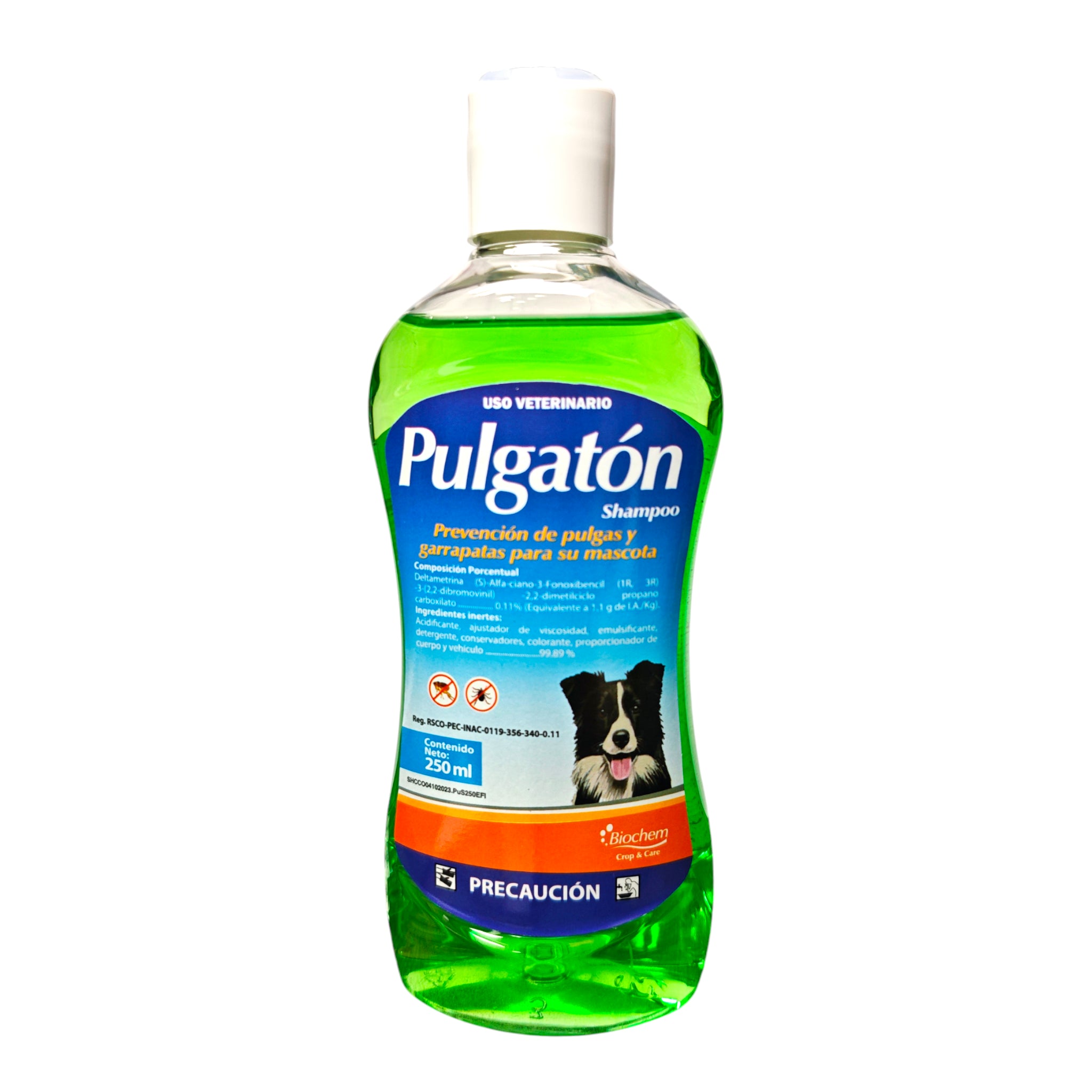 Pulgatón Shampoo antipulgas Shampoo antipulgas Pulgatón de Biochem 250 ml para perros y gatos, elimina pulgas, garrapatas y piojos, deja el pelaje suave y brillante