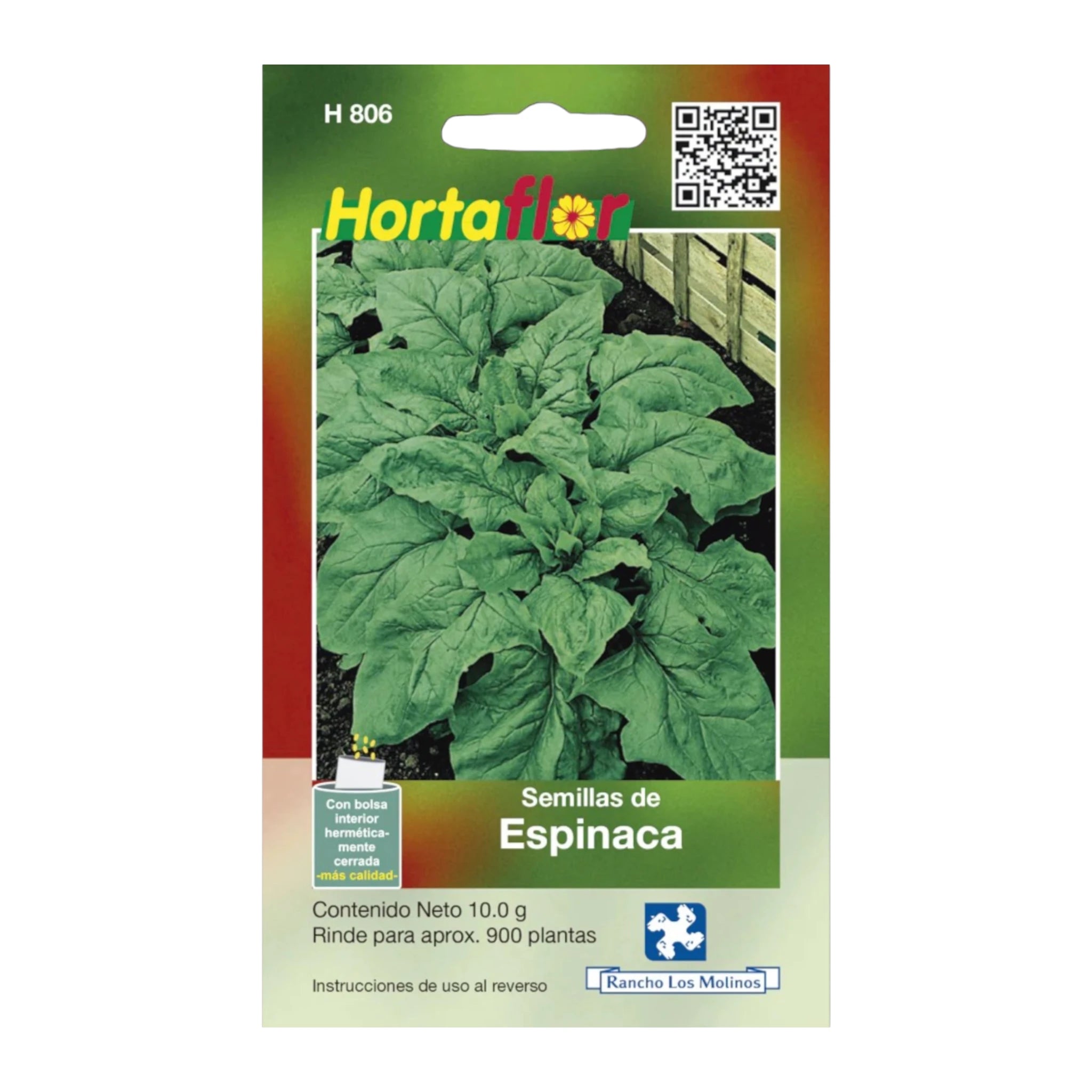 Semillas de Espinaca otografía del sobre de semillas de espinaca listo para siembra en jardín o maceta