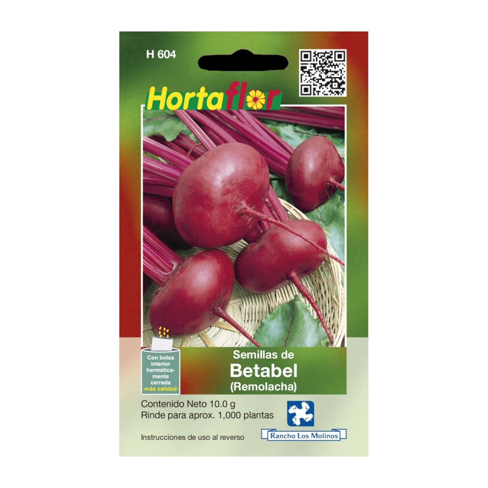 Semillas de Betabel (remolacha) Sobre de semillas de betabel ideal para cultivo en casa o jardín, perfectas para preparar platillos coloridos y nutritivos.