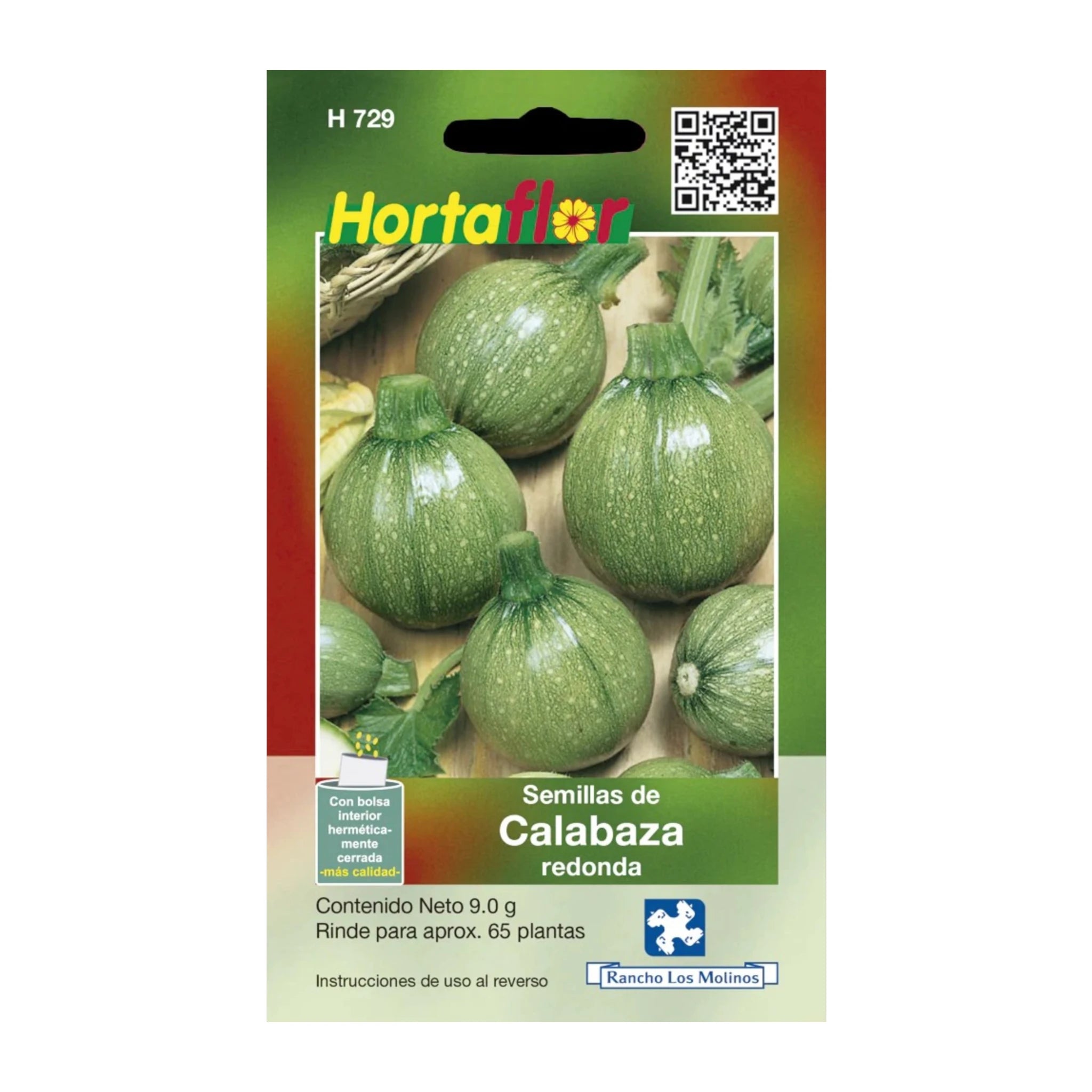 Semillas de Calabaza redonda Sobre de semillas de calabaza redonda ideal para cultivar en huertos caseros o jardines.