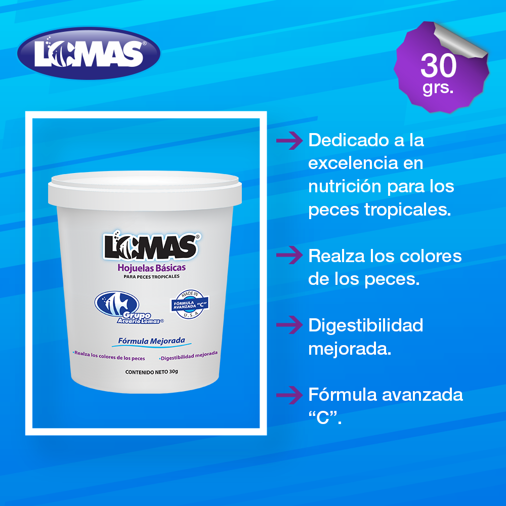 Hojuelas Básicas para Peces Tropicales Lomas Hojuelas Básicas para Peces Tropicales Lomas