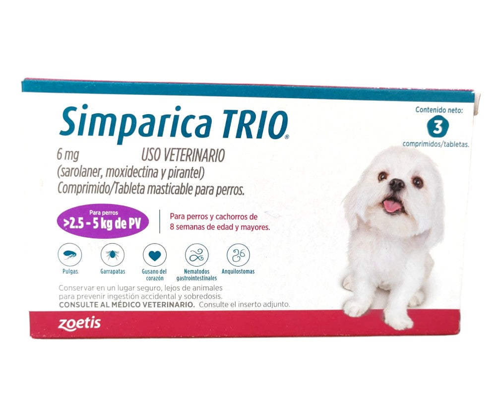 Simparica TRIO 2.5 - 5Kg Simparica TRIO 2.5 - 5Kg