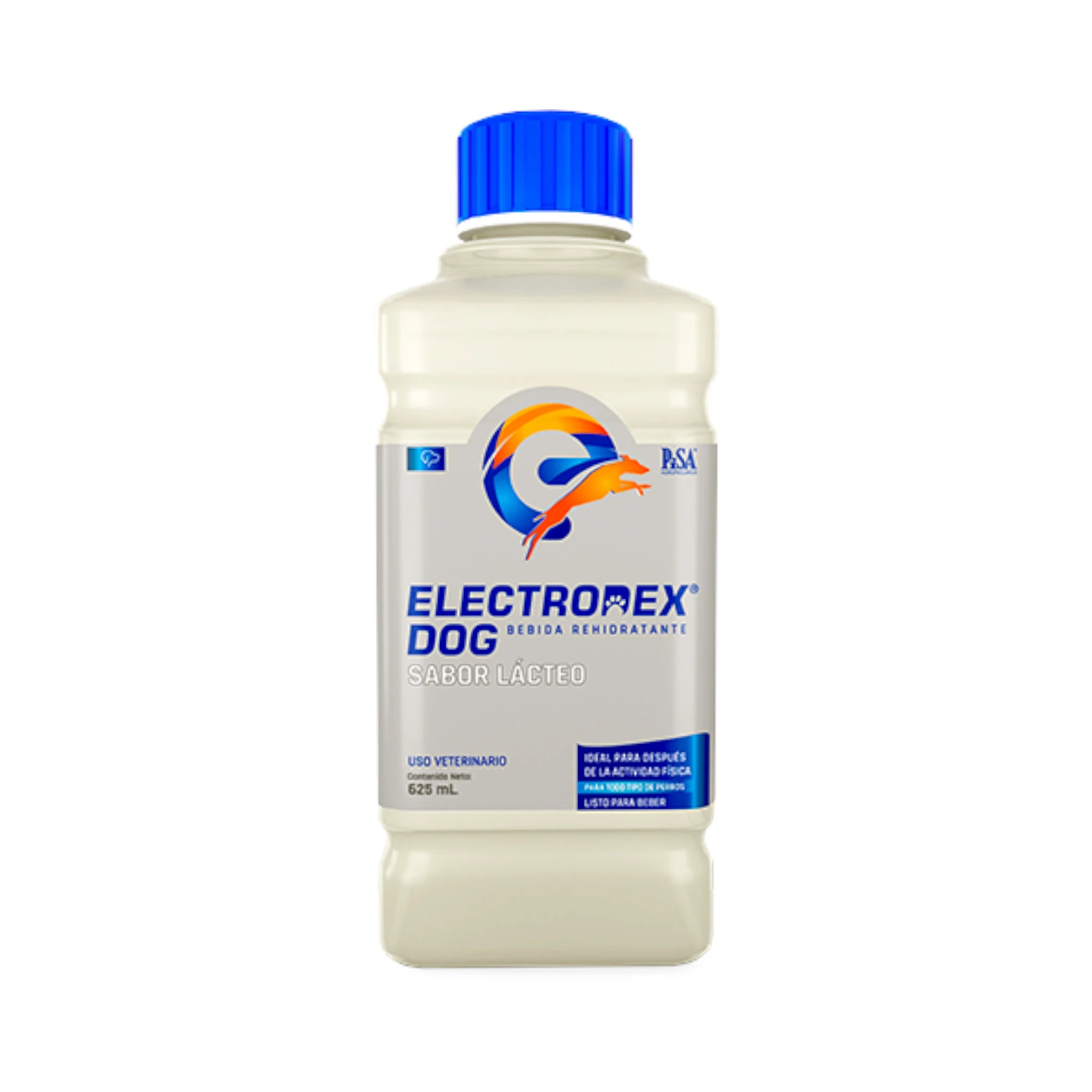 Electrodex Dog Botella de Electrodex sabor lácteo, bebida rehidratante con electrolitos y glucosa para perros activos o deshidratados