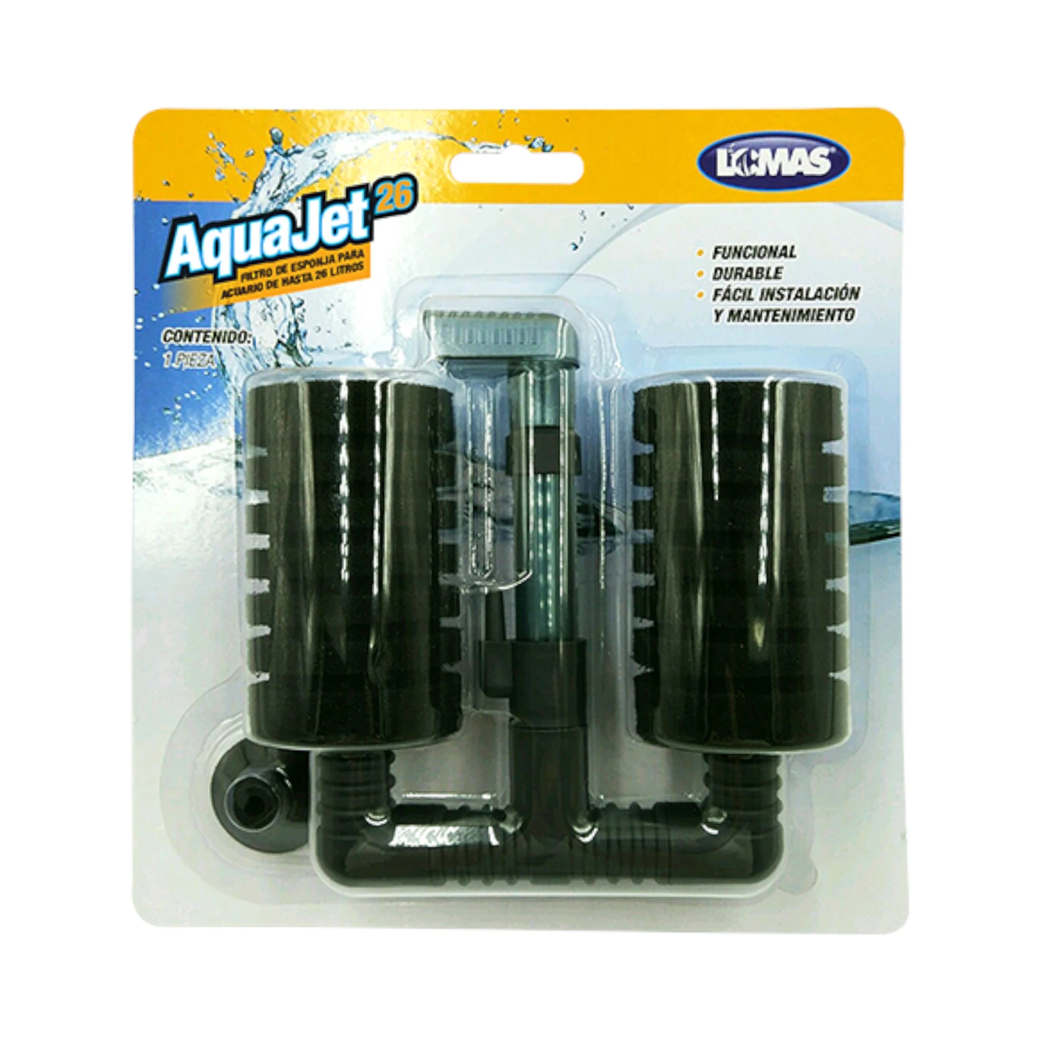 Filtro de esponja AquaJet Empaque del filtro AquaJet de 26 litros para acuarios medianos