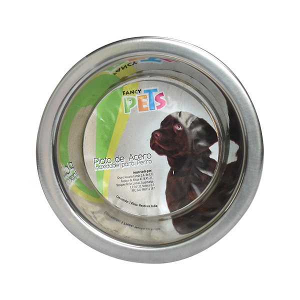 Plato de acero inoxidable con base antiderrapante Plato de acero inoxidable con base antiderrapante