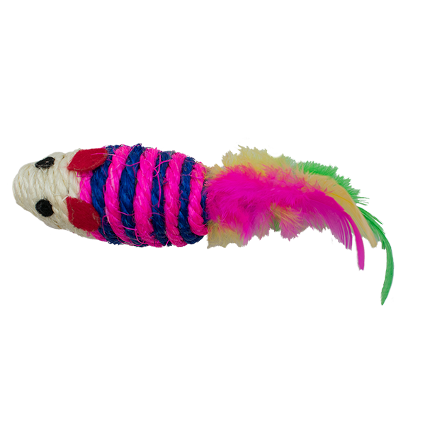 Juguete ratón con plumas Juguete ratón con plumas