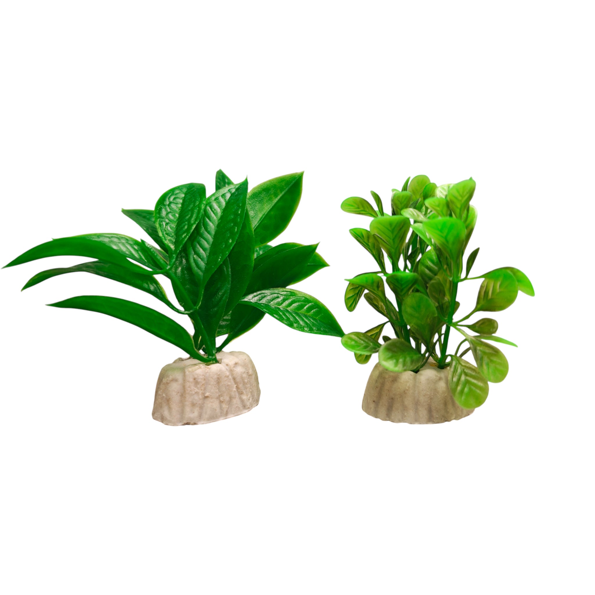 Plantas artificiales decorativas 2 plantas artificiales decorativas verdes para acuario de 2 pulgadas con base firme, ideales para acuarios pequeños