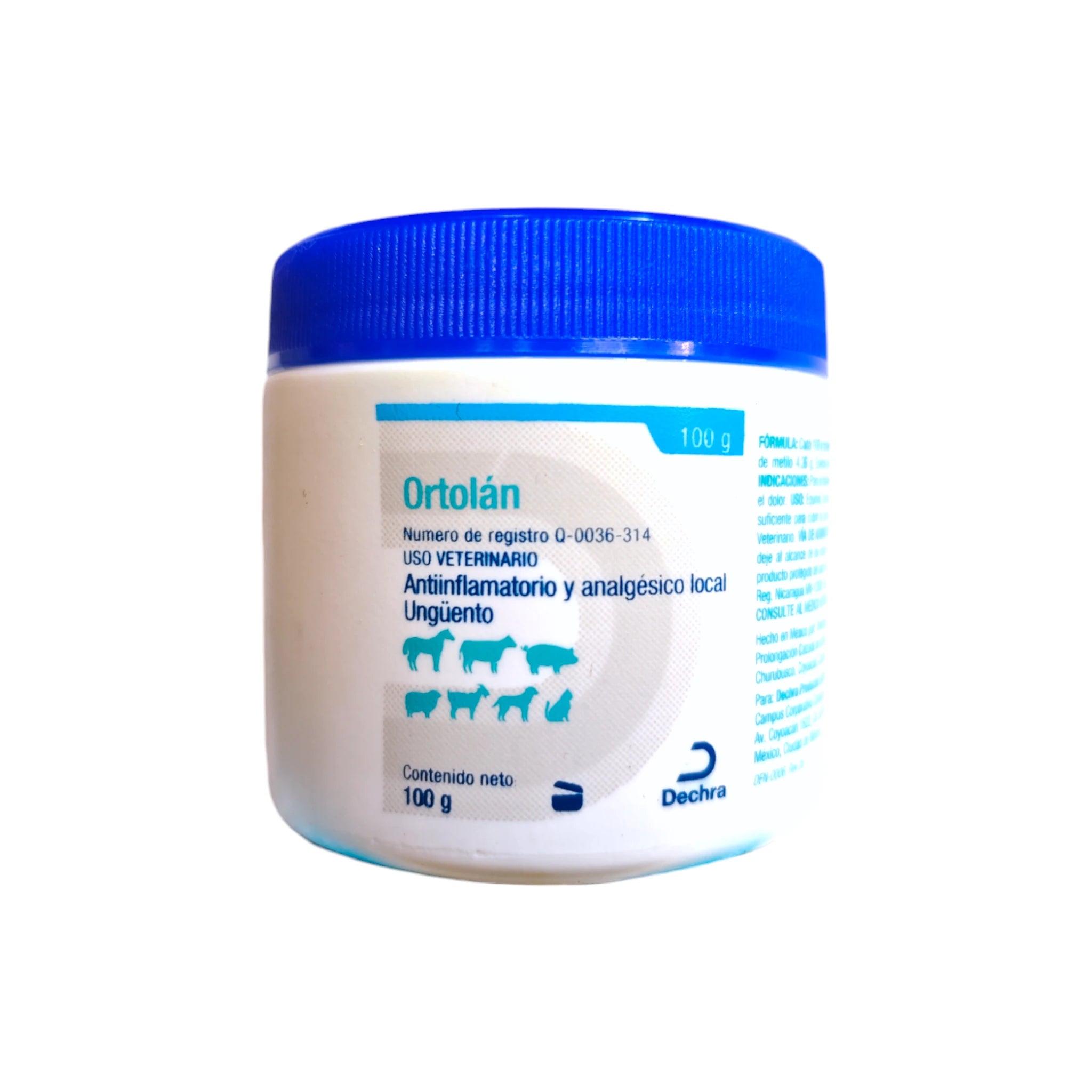 Pomada Ortolán  Pomada Ortolán presentación de 100g, desinflamatorio para animales de compañía y ganado