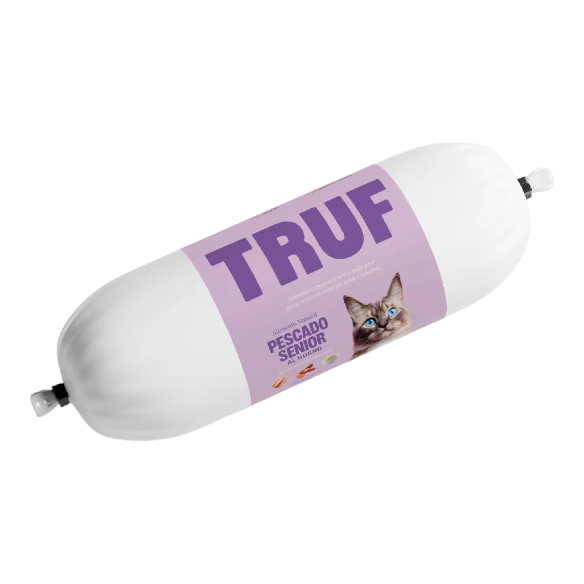 Alimento horneado de pescado para gatos senior TRUF Empaque del alimento horneado de pescado TRUF para gatos senior 200g