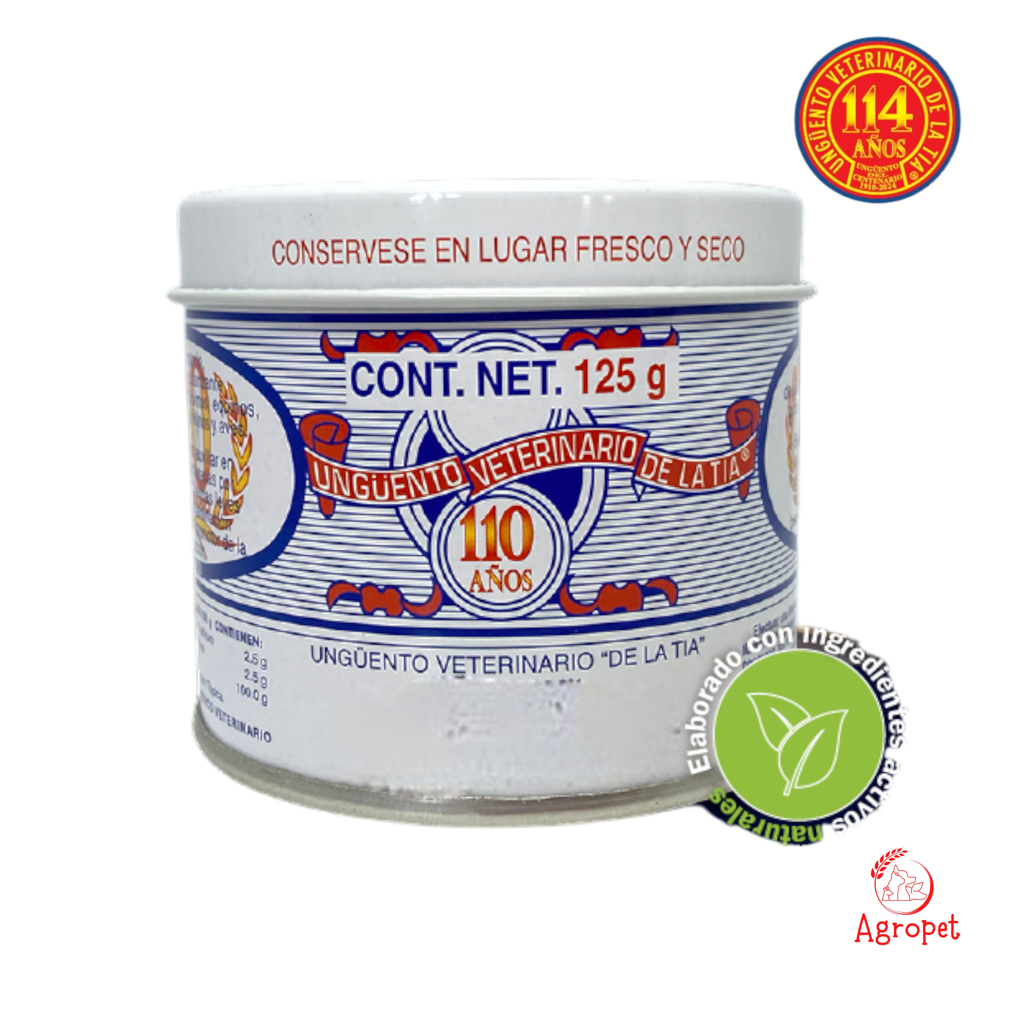 Ungüento de la Tía Lata de 60g de Ungüento de la Tía, remedio natural para perros y gatos