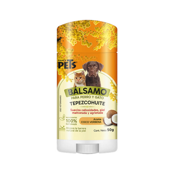 Bálsamo de tepezcohuite 50g para perros y gatos, suaviza callosidades y regenera la piel.