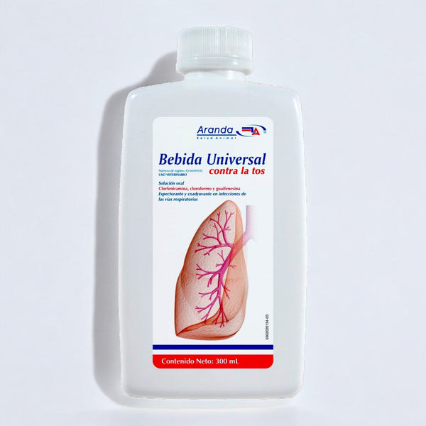 Frasco de Bebida Universal contra la Tos para animales, expectorante y antitusivo oral para caballos, bovinos, cerdos y perros