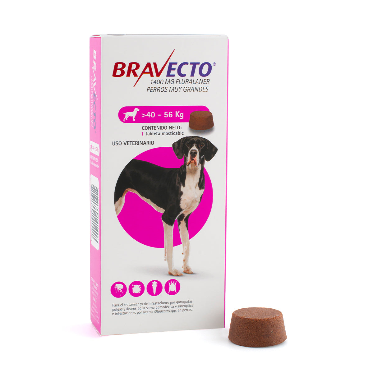 Bravecto  40 -56kg antipulgas  y garrapatas