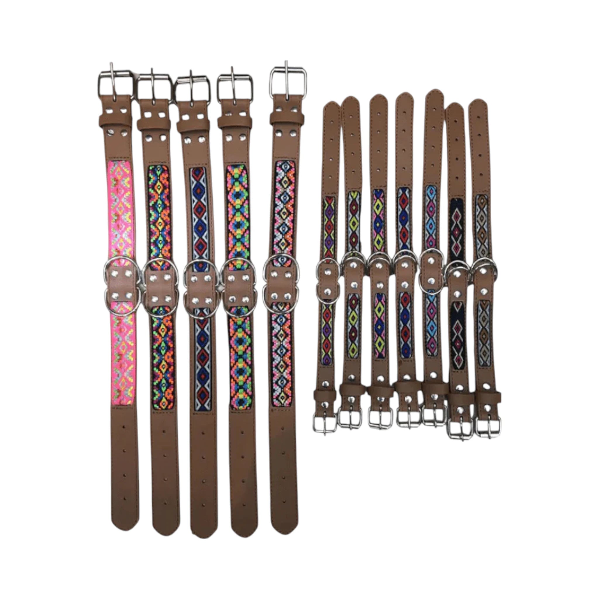 Collares para perro en varios colores con listón decorativo y hebilla metálica