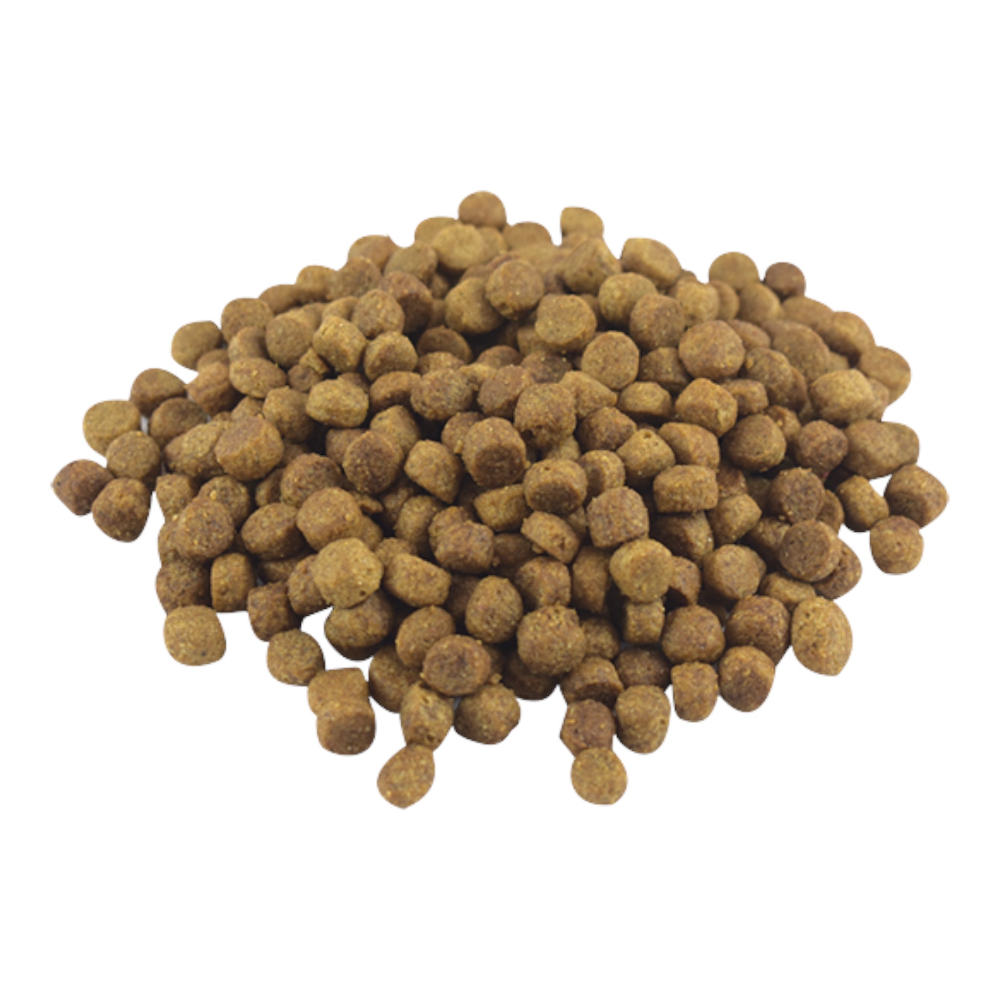 Montón de croquetas Perfect Sense para perro adulto raza chica, tamaño pequeño y uniforme, sobre fondo blanco