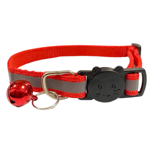 Colllar con  bandas reflejantes y cascabel