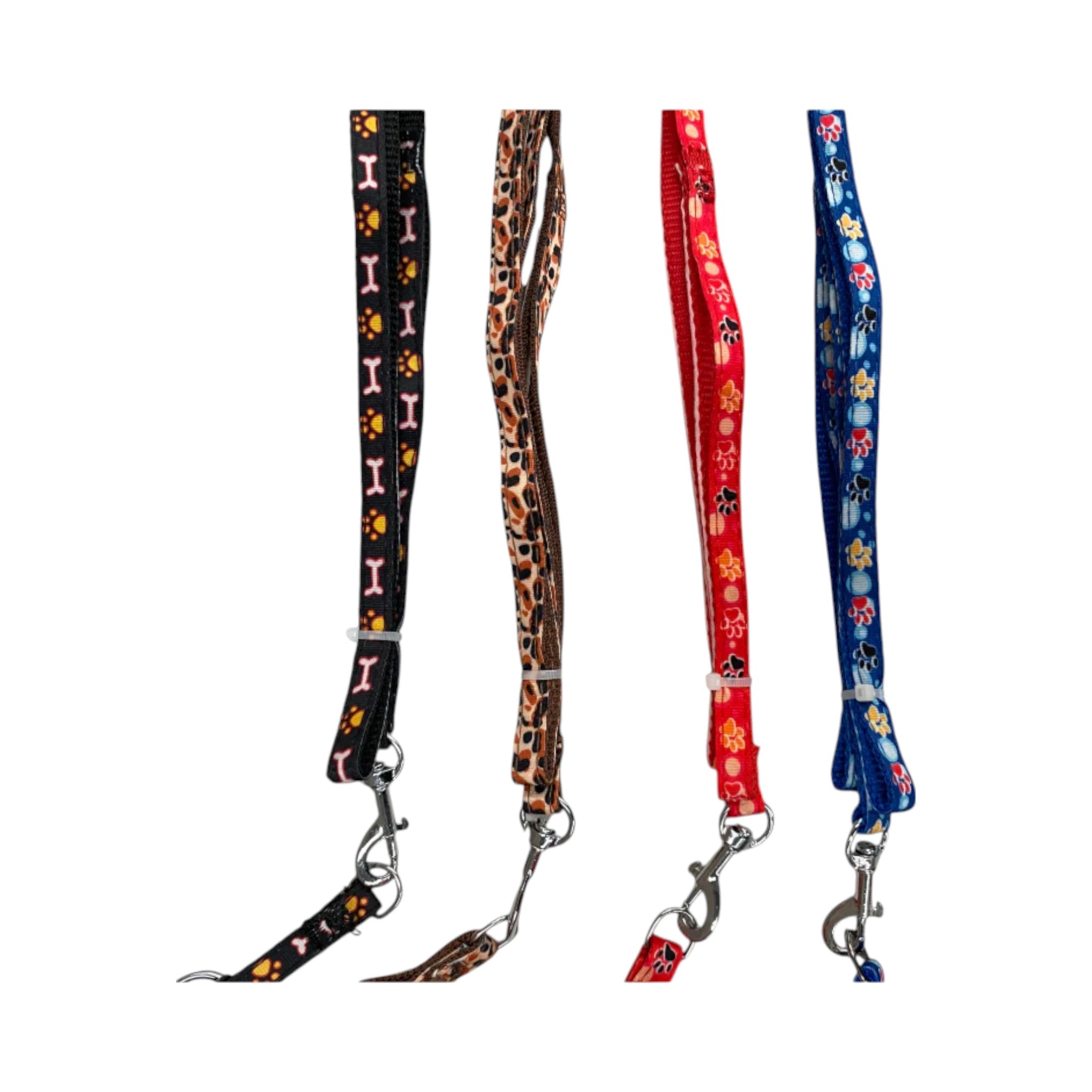  Correas con listón bordado, mostrando los colores y estilo del accesorio para mascota