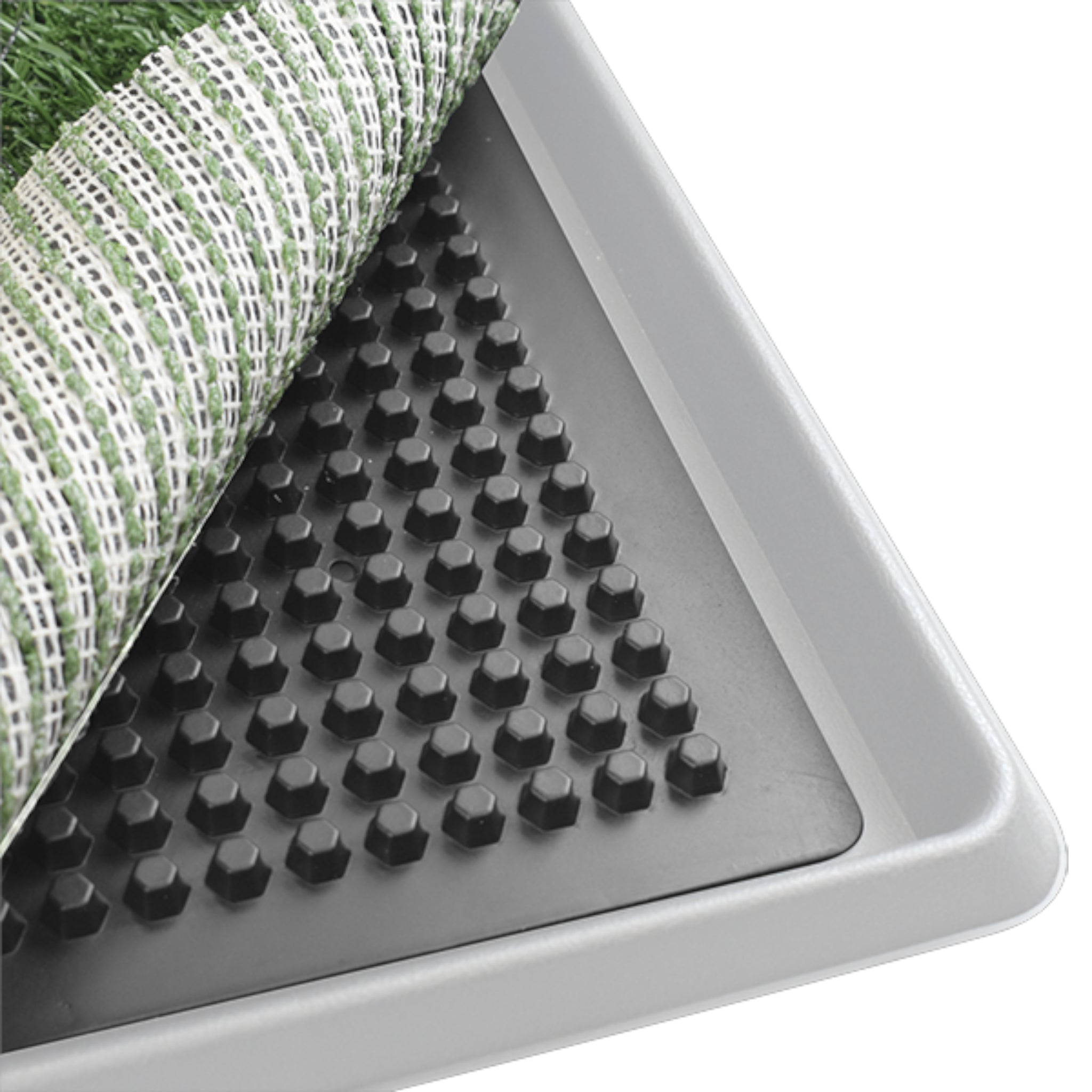 Detalle de tapete mostrando las tres capas