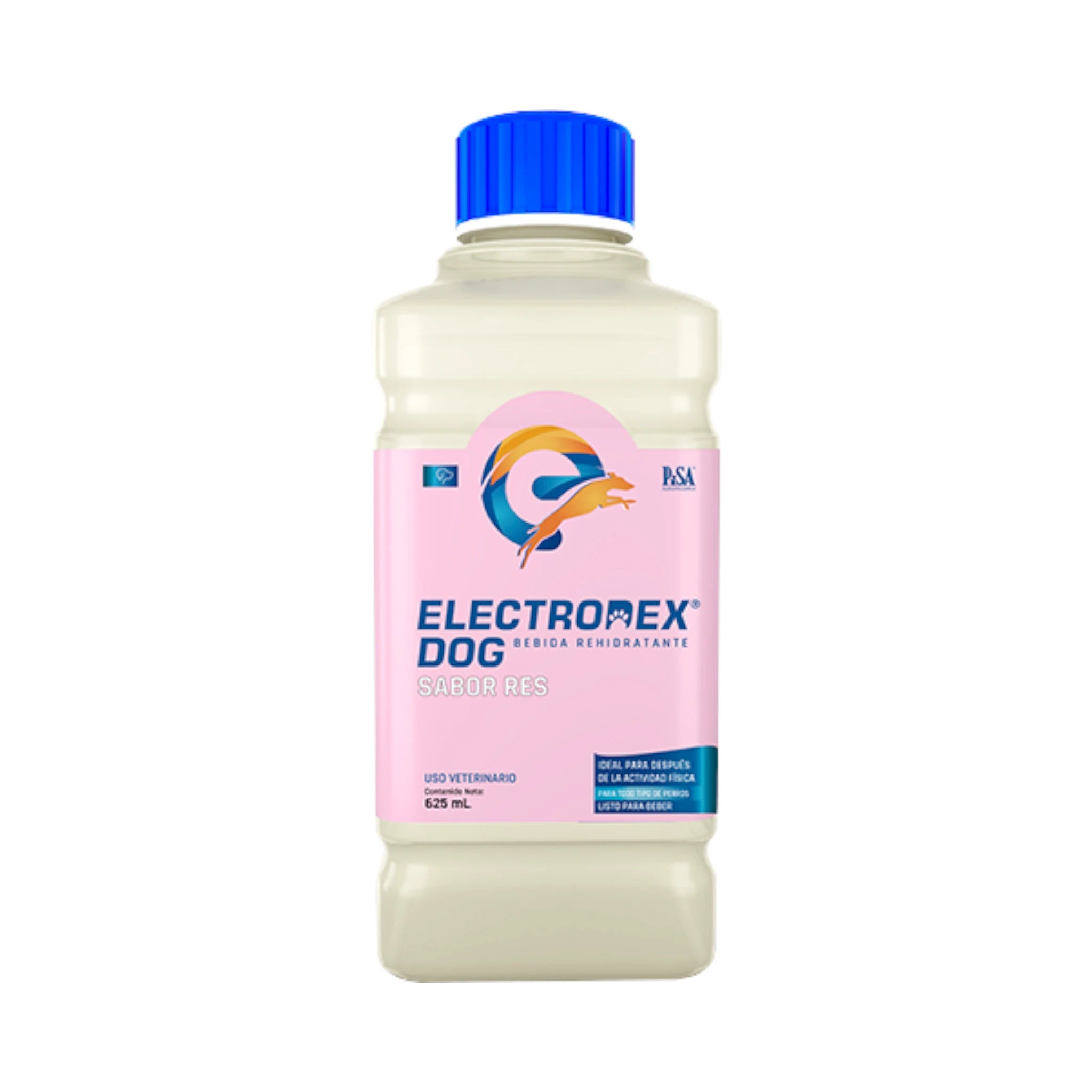 Botella de Electrodex sabor res, rehidratante oral con glucosa y minerales para perros adultos o cachorros