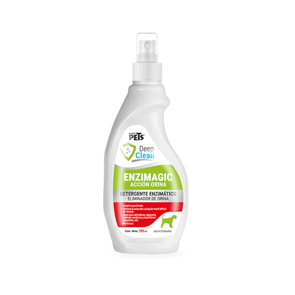 Botella de Enzimagic Eliminador de Orina para perros de 250 ml con aroma kiwi-toronja, ideal para eliminar olores y manchas