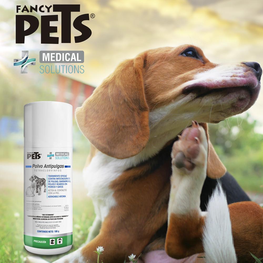 Talco antipulgas PETS