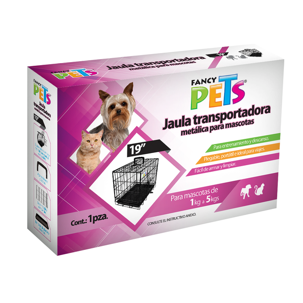 Jaula metálica plegable 19"
