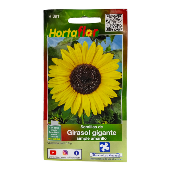 Sobre de semillas de girasol