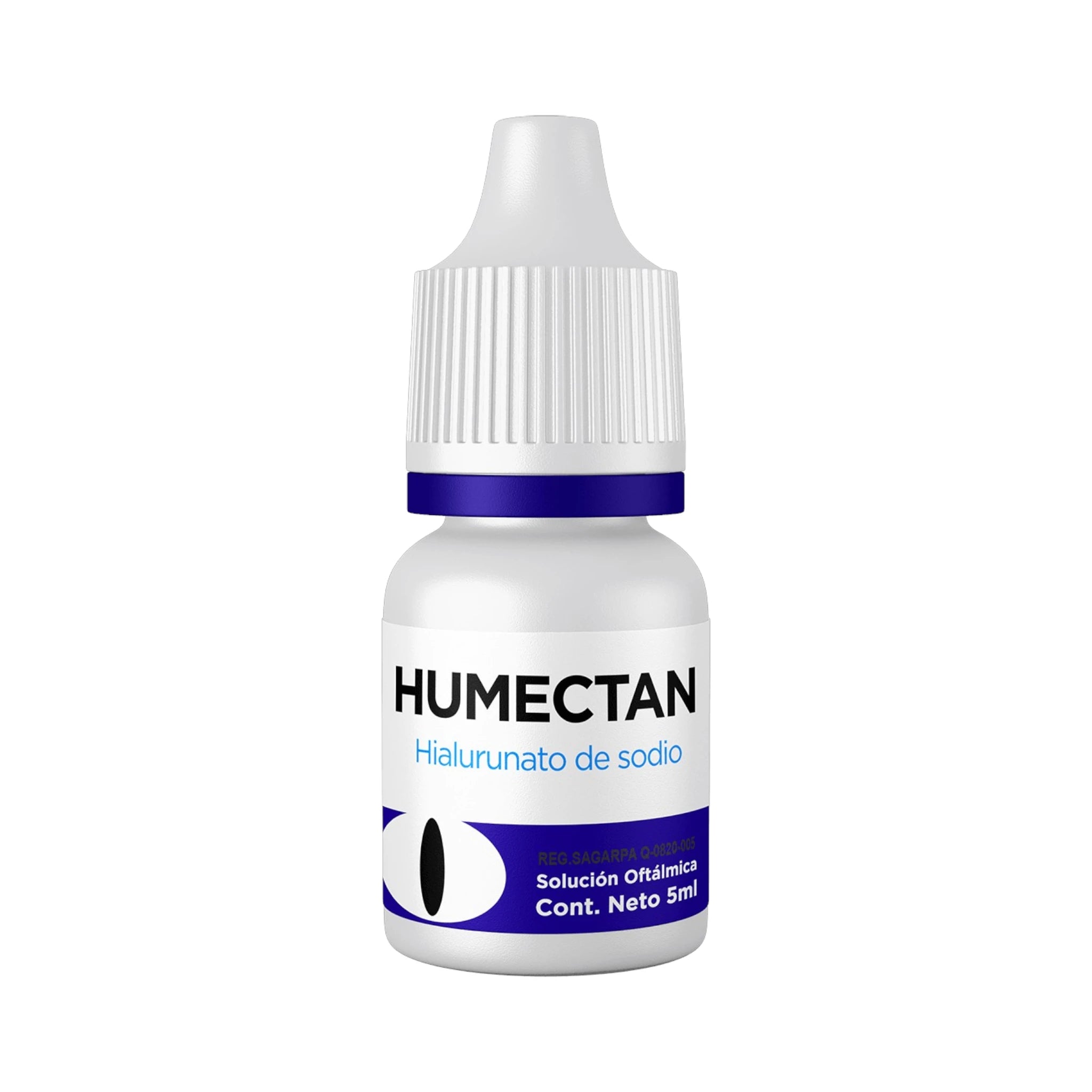 Solución oftálmica Humectan de 5 ml para resequedad ocular en perros, gatos y caballos con hialuronato de sodio