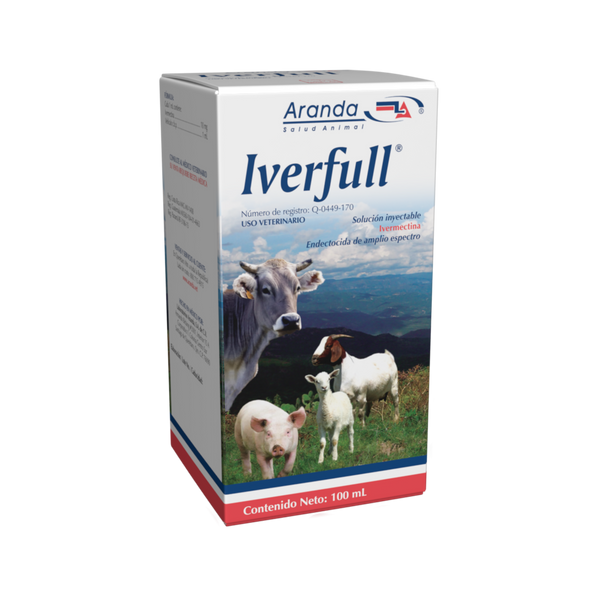 Imagen del producto Iverfull Inyectable, desparasitante para ganado con ivermectina al 1% para controlar parásitos internos y externos