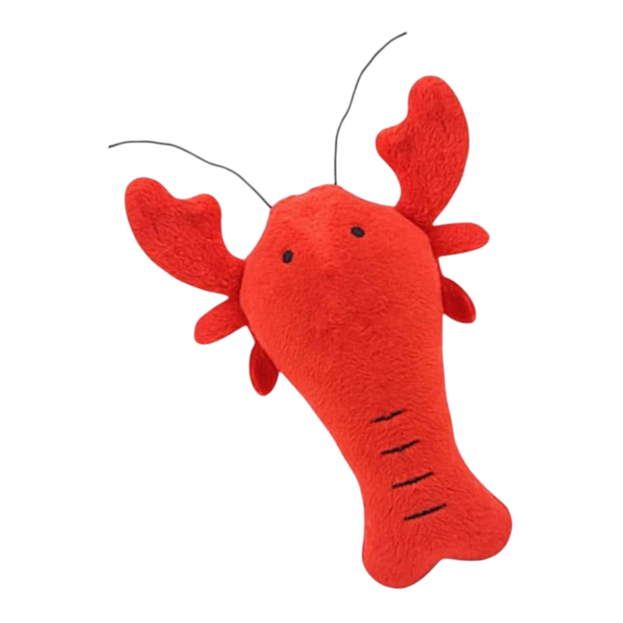 Juguete de peluche rojo en forma de langosta de 10 cm para perros pequeños, cachorros y gatos