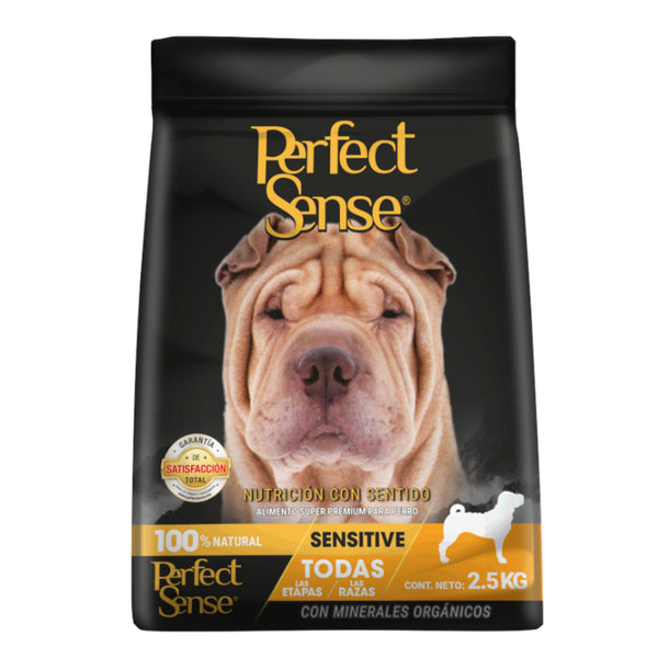 Saco de Perfect Sense Sensitive para perros, alimento seco para cuidado digestivo y de la piel
