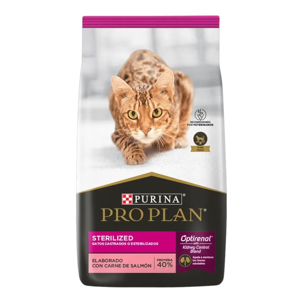 Bolsa de alimento Purina Pro Plan Esterilized sabor salmón de 3 kg para gatos esterilizados.