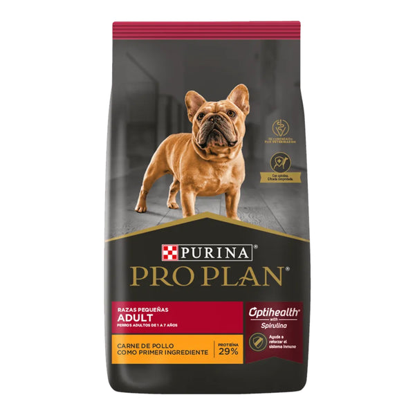Bolsa de alimento Pro Plan Adulto Razas Pequeñas sabor pollo de 3 kg para perros pequeños y activos.