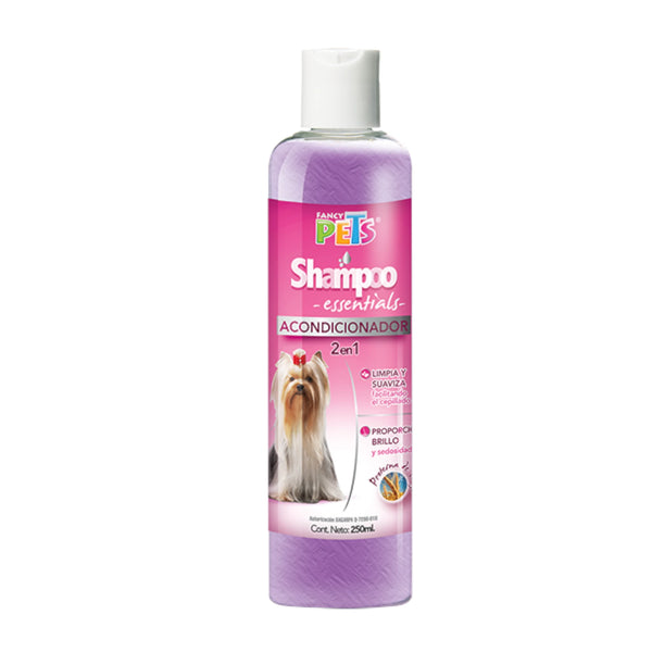 Botella de shampoo y acondicionador 2 en 1 Fancy Pets para perros, presentación de 250 ml