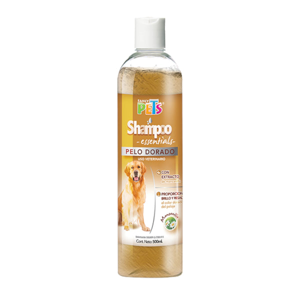 Botella de shampoo para perro Fancy Pets Pelo Dorado con manzanilla, presentación de 500ml