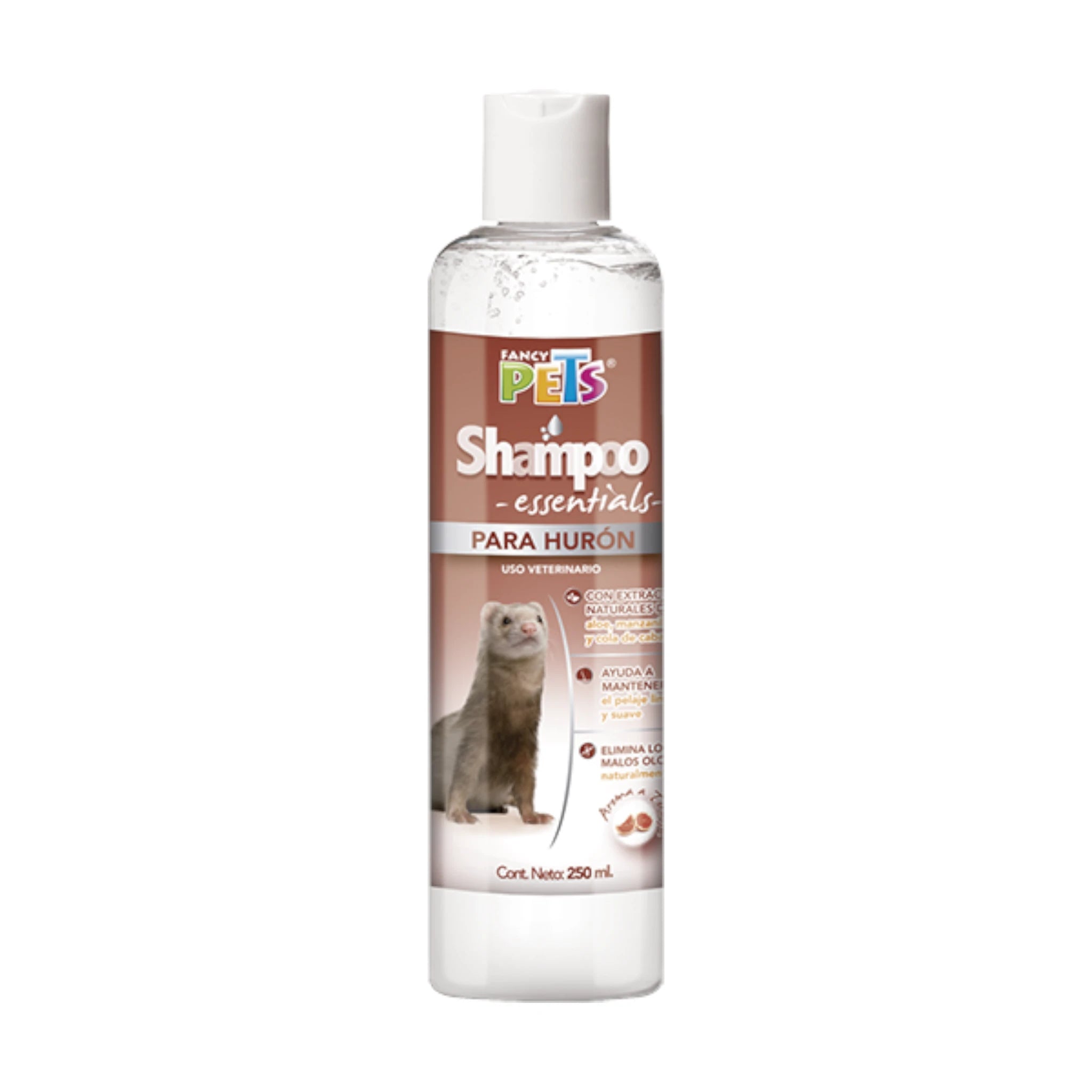 Shampoo para hurones de 250 ml con aloe vera, manzanilla y cola de caballo