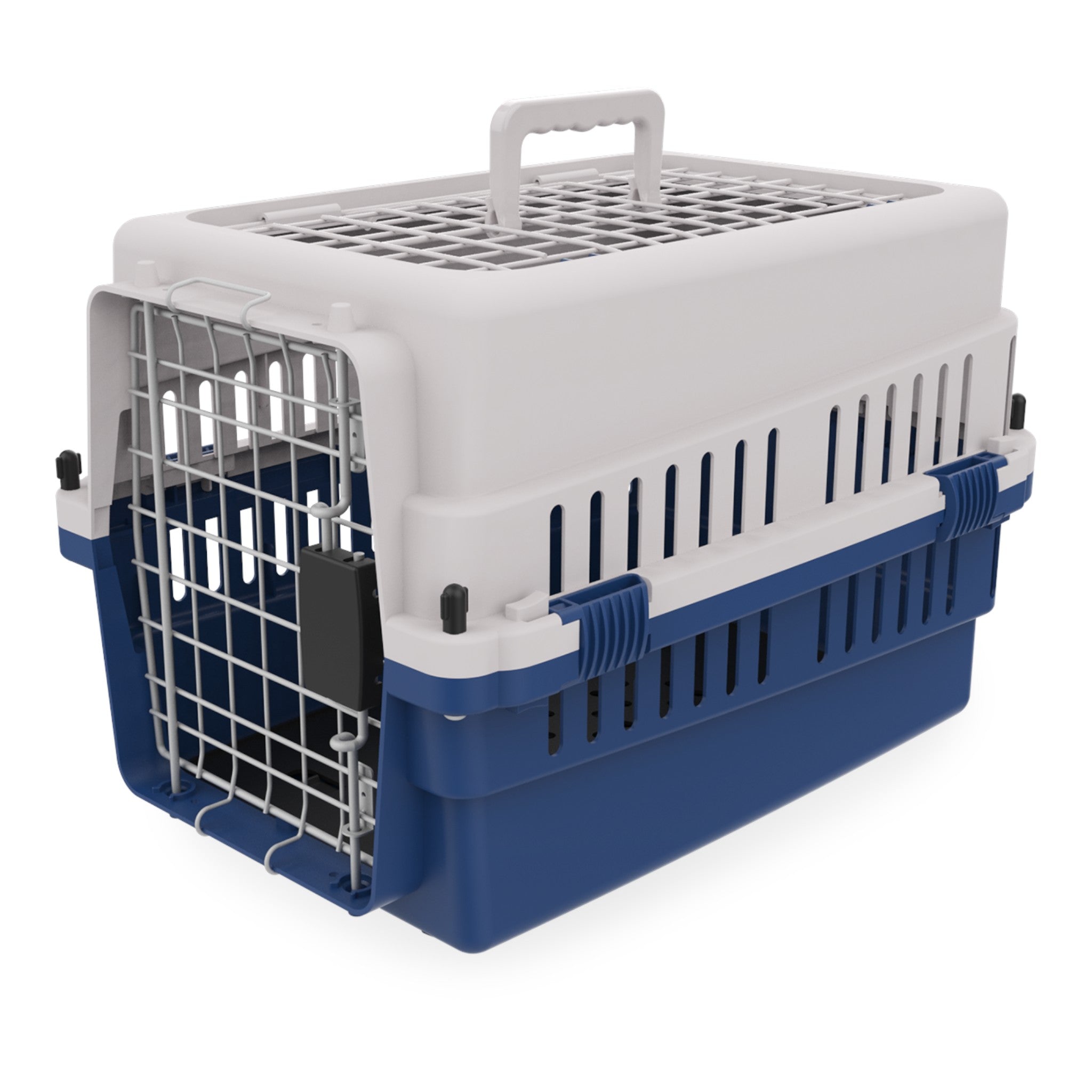 Transportadora con puerta frontal y superior, ideal para perros y gatos de hasta 7 kg
