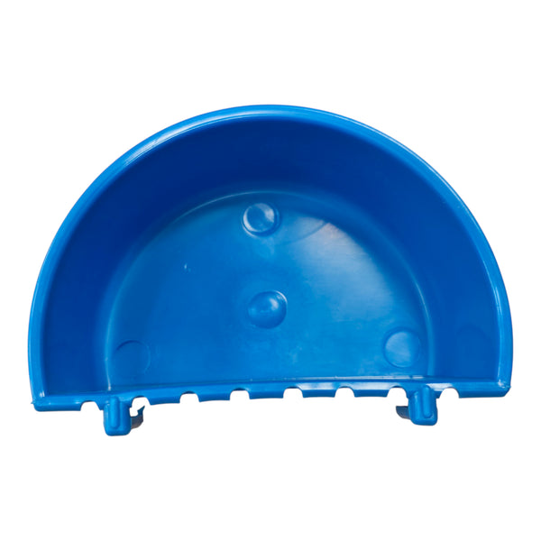 Vista superor del comedero , donde se aprecia la profundidad y los ganchos 