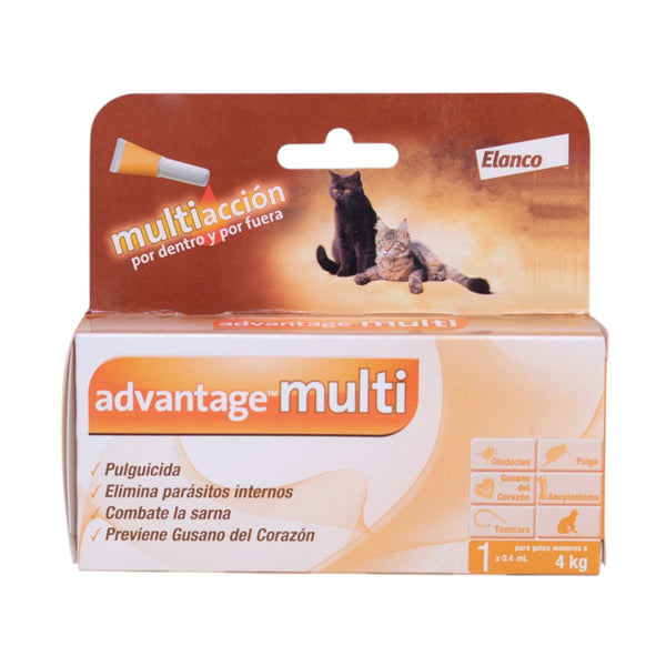 Advantage multi para gatos y hurones hasta 4Kg